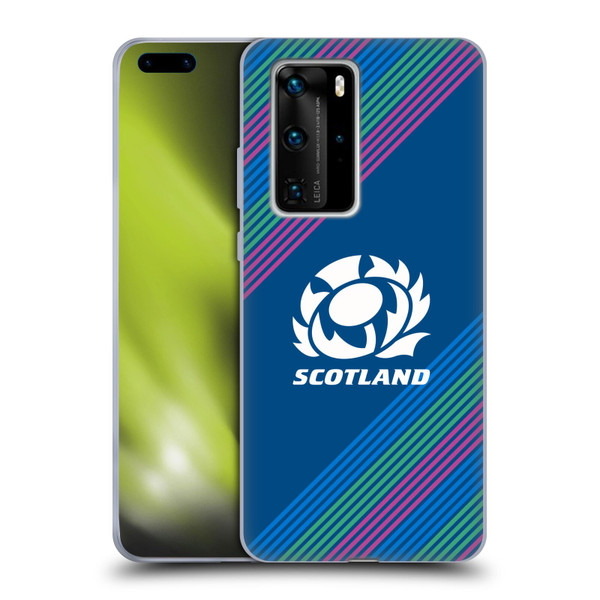 Scotland Rugby Graphics Stripes Soft Gel Case for Huawei P40 Pro / P40 Pro Plus 5G