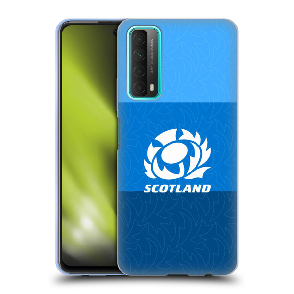 Scotland Rugby Graphics Stripes Pattern Soft Gel Case for Huawei P Smart (2021)