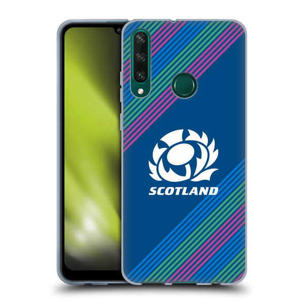 Scotland Rugby Graphics Stripes Soft Gel Case for Huawei Y6p