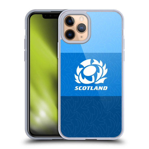 Scotland Rugby Graphics Stripes Pattern Soft Gel Case for Apple iPhone 11 Pro