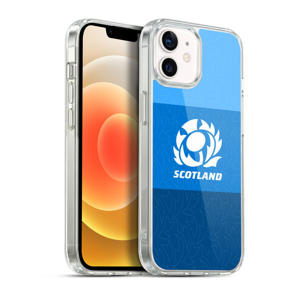 Scotland Rugby Graphics Stripes Pattern Soft Gel Case for Apple iPhone 12 / iPhone 12 Pro & MagSafe