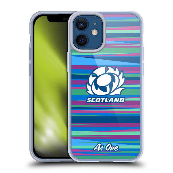 Scotland Rugby Graphics Training Pattern Soft Gel Case for Apple iPhone 12 Mini