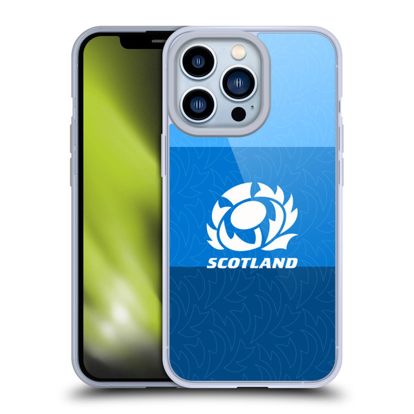 Scotland Rugby Graphics Stripes Pattern Soft Gel Case for Apple iPhone 13 Pro
