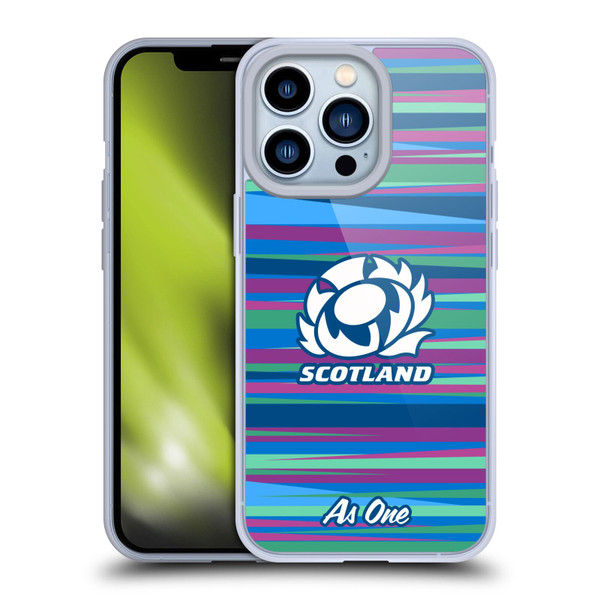 Scotland Rugby Graphics Training Pattern Soft Gel Case for Apple iPhone 13 Pro