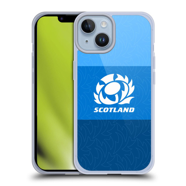 Scotland Rugby Graphics Stripes Pattern Soft Gel Case for Apple iPhone 14