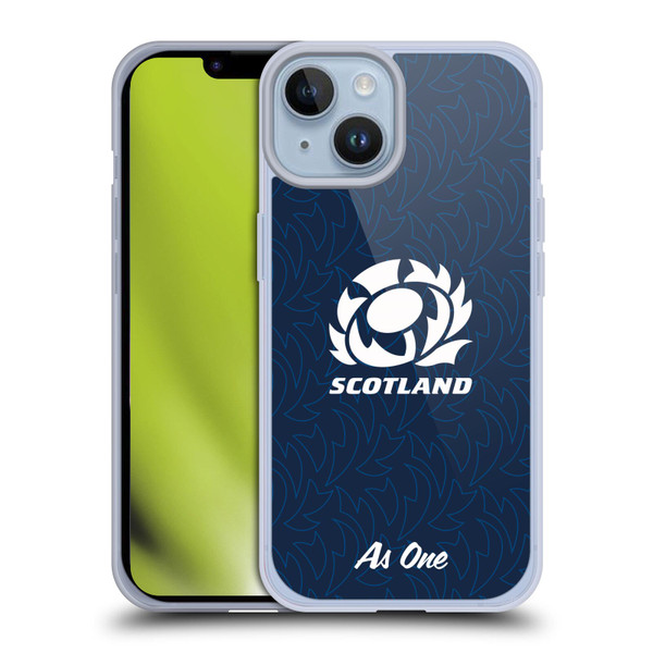 Scotland Rugby Graphics Pattern Soft Gel Case for Apple iPhone 14