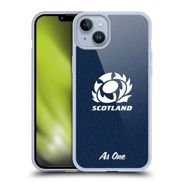 Scotland Rugby Graphics Pattern Soft Gel Case for Apple iPhone 14 Plus