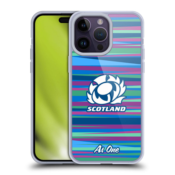 Scotland Rugby Graphics Training Pattern Soft Gel Case for Apple iPhone 14 Pro Max