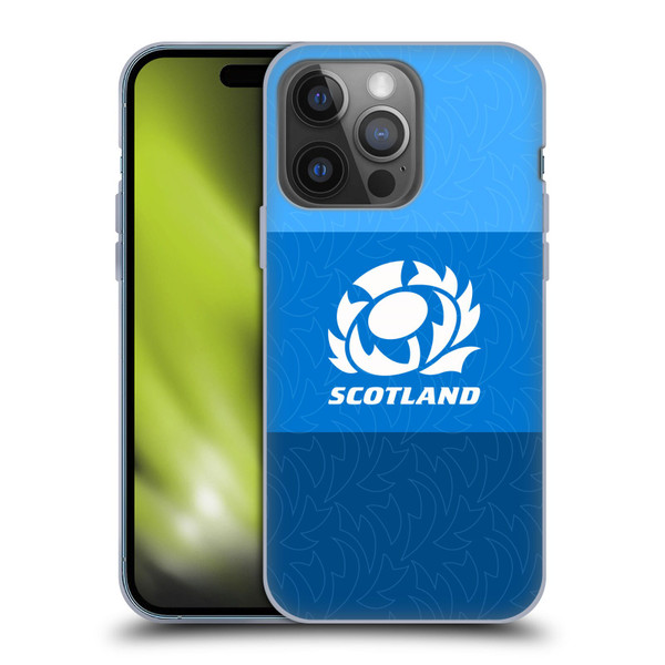 Scotland Rugby Graphics Stripes Pattern Soft Gel Case for Apple iPhone 14 Pro