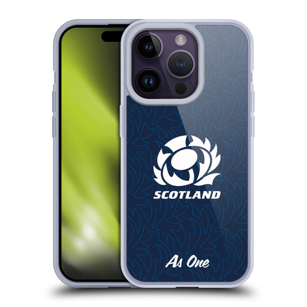 Scotland Rugby Graphics Pattern Soft Gel Case for Apple iPhone 14 Pro