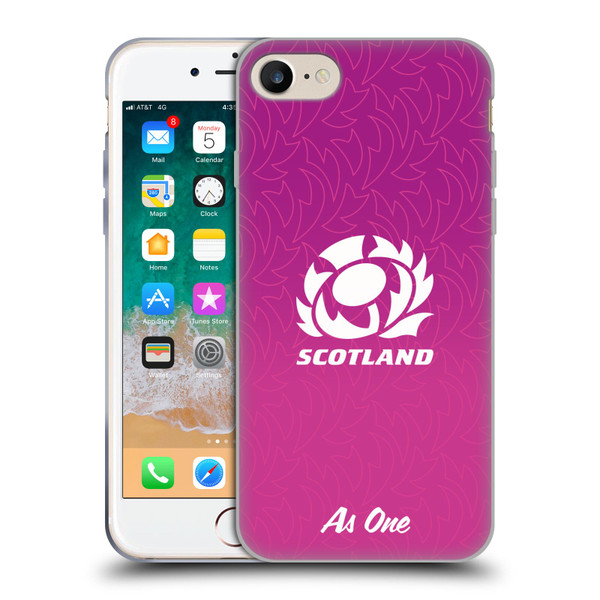 Scotland Rugby Graphics Gradient Pattern Soft Gel Case for Apple iPhone 7 / 8 / SE 2020 & 2022