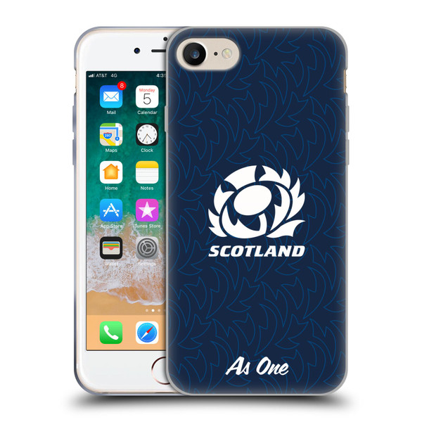 Scotland Rugby Graphics Pattern Soft Gel Case for Apple iPhone 7 / 8 / SE 2020 & 2022