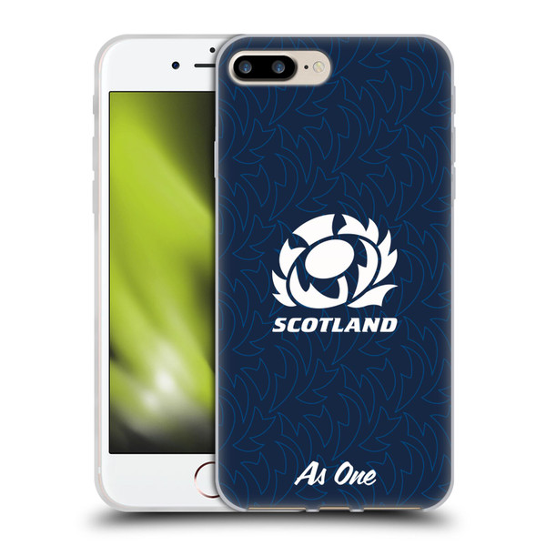 Scotland Rugby Graphics Pattern Soft Gel Case for Apple iPhone 7 Plus / iPhone 8 Plus