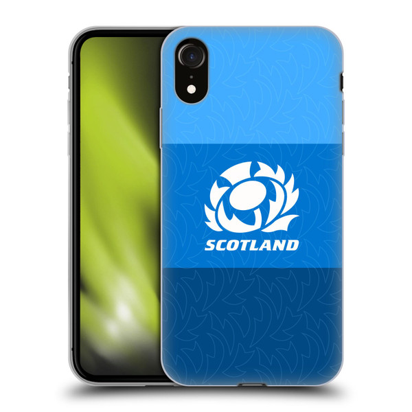 Scotland Rugby Graphics Stripes Pattern Soft Gel Case for Apple iPhone XR
