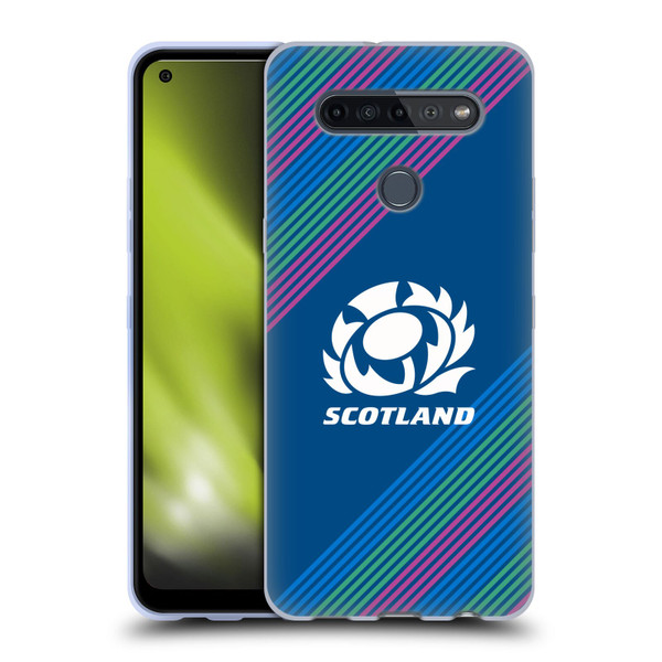 Scotland Rugby Graphics Stripes Soft Gel Case for LG K51S