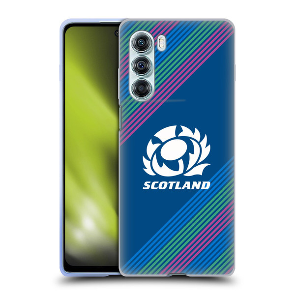 Scotland Rugby Graphics Stripes Soft Gel Case for Motorola Edge S30 / Moto G200 5G