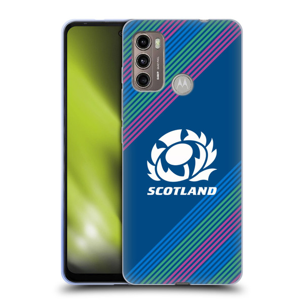 Scotland Rugby Graphics Stripes Soft Gel Case for Motorola Moto G60 / Moto G40 Fusion