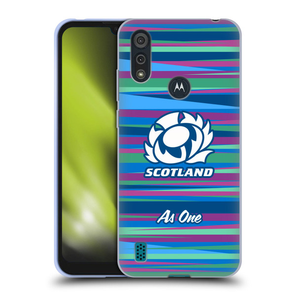 Scotland Rugby Graphics Training Pattern Soft Gel Case for Motorola Moto E6s (2020)
