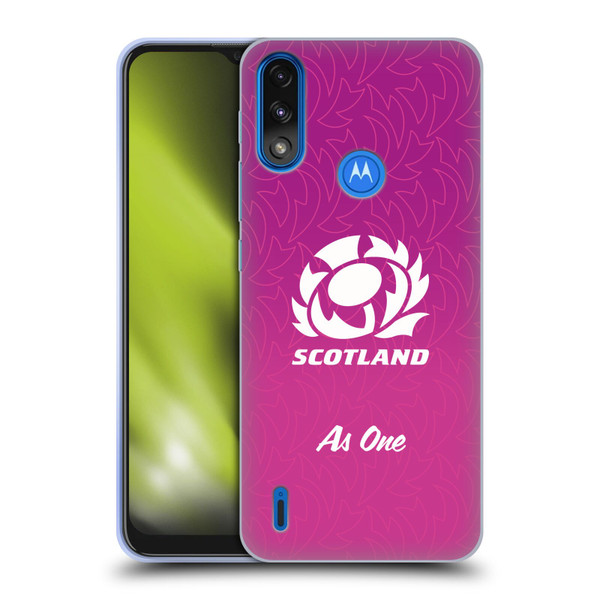 Scotland Rugby Graphics Gradient Pattern Soft Gel Case for Motorola Moto E7 Power / Moto E7i Power