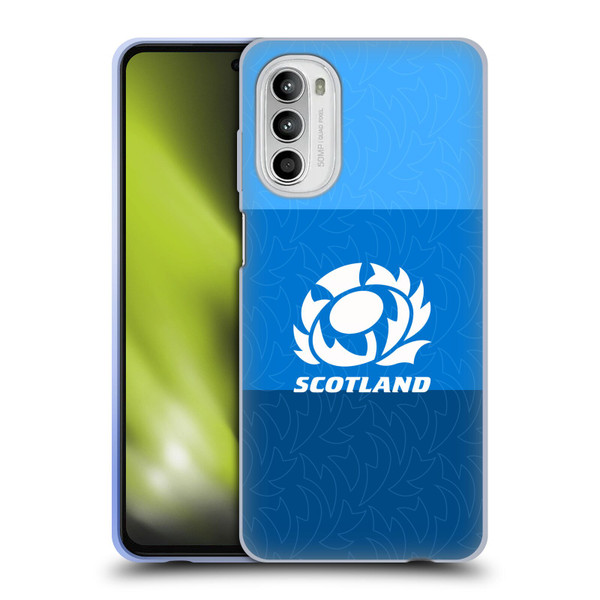 Scotland Rugby Graphics Stripes Pattern Soft Gel Case for Motorola Moto G52