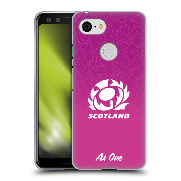 Scotland Rugby Graphics Gradient Pattern Soft Gel Case for Google Pixel 3