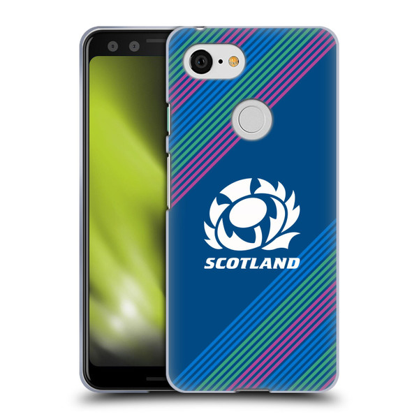 Scotland Rugby Graphics Stripes Soft Gel Case for Google Pixel 3