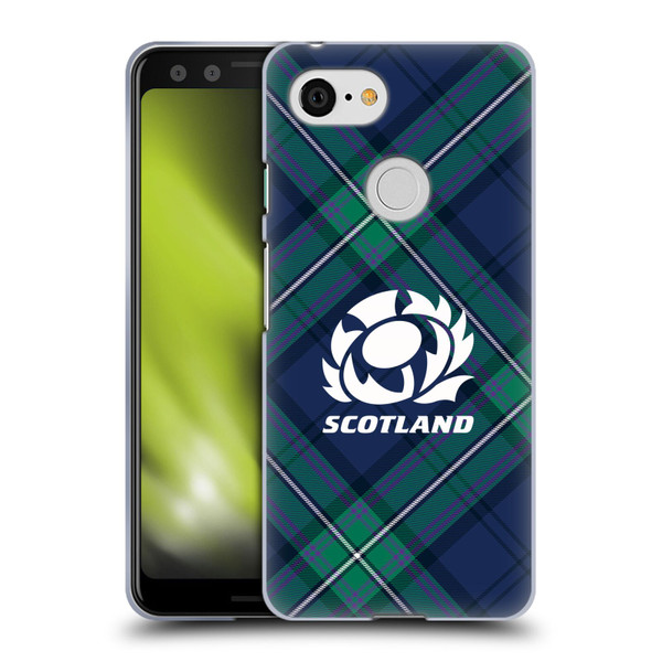 Scotland Rugby Graphics Tartan Oversized Soft Gel Case for Google Pixel 3