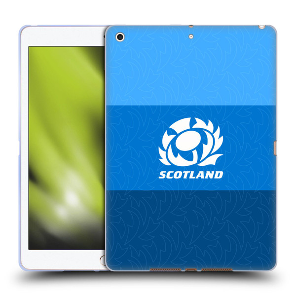 Scotland Rugby Graphics Stripes Pattern Soft Gel Case for Apple iPad 10.2 2019/2020/2021
