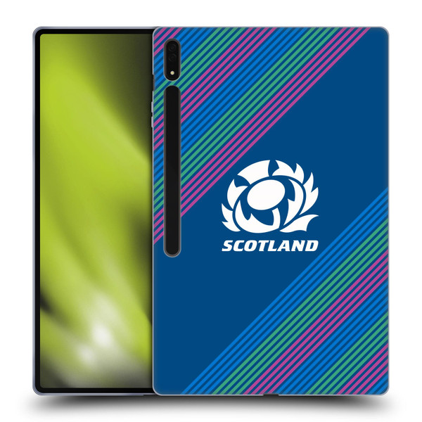 Scotland Rugby Graphics Stripes Soft Gel Case for Samsung Galaxy Tab S8 Ultra