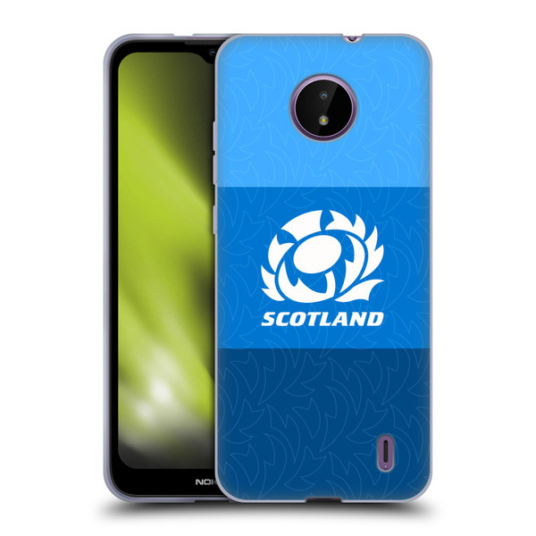 Scotland Rugby Graphics Stripes Pattern Soft Gel Case for Nokia C10 / C20