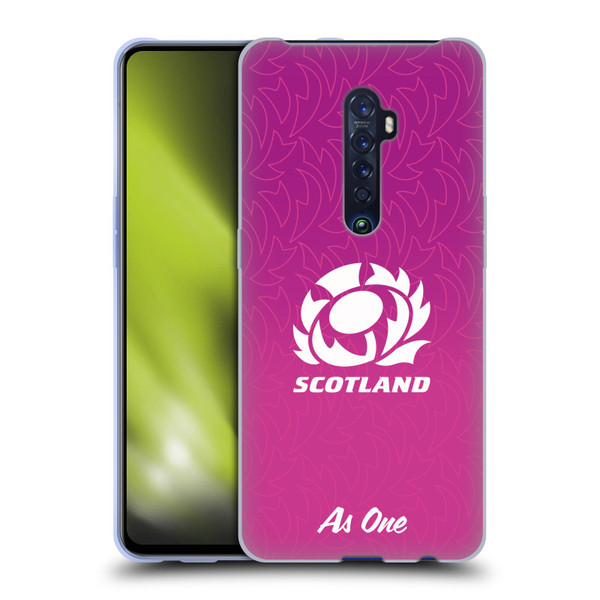 Scotland Rugby Graphics Gradient Pattern Soft Gel Case for OPPO Reno 2