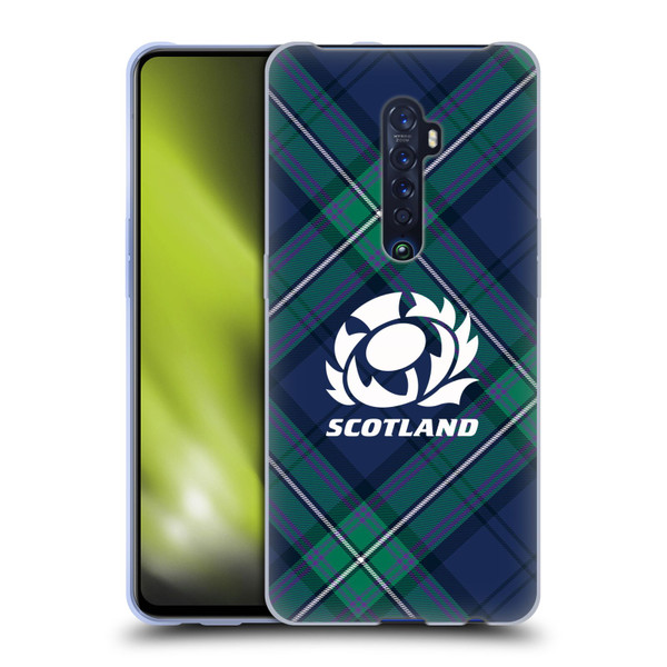 Scotland Rugby Graphics Tartan Oversized Soft Gel Case for OPPO Reno 2