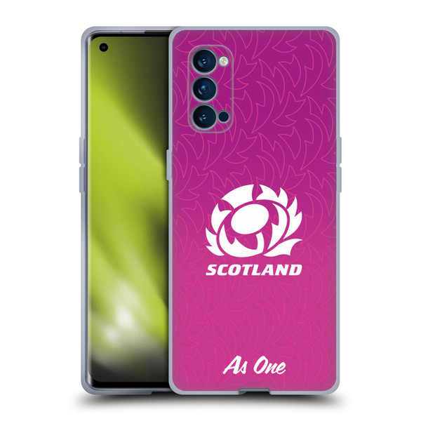 Scotland Rugby Graphics Gradient Pattern Soft Gel Case for OPPO Reno 4 Pro 5G