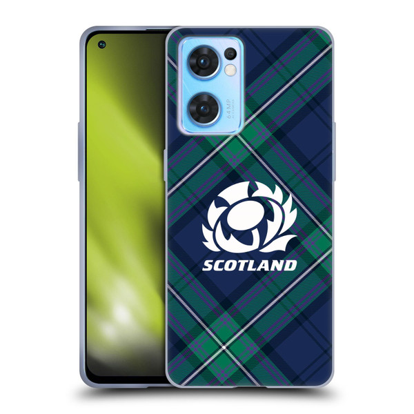 Scotland Rugby Graphics Tartan Oversized Soft Gel Case for OPPO Reno7 5G / Find X5 Lite