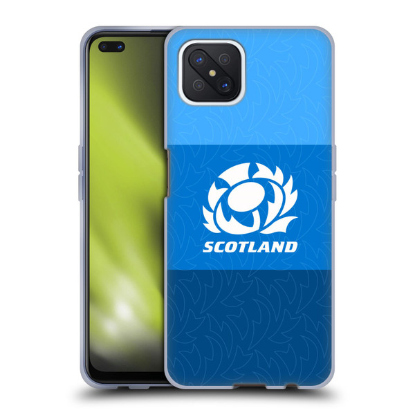 Scotland Rugby Graphics Stripes Pattern Soft Gel Case for OPPO Reno4 Z 5G