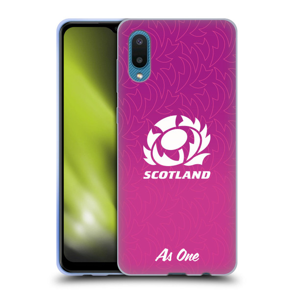 Scotland Rugby Graphics Gradient Pattern Soft Gel Case for Samsung Galaxy A02/M02 (2021)