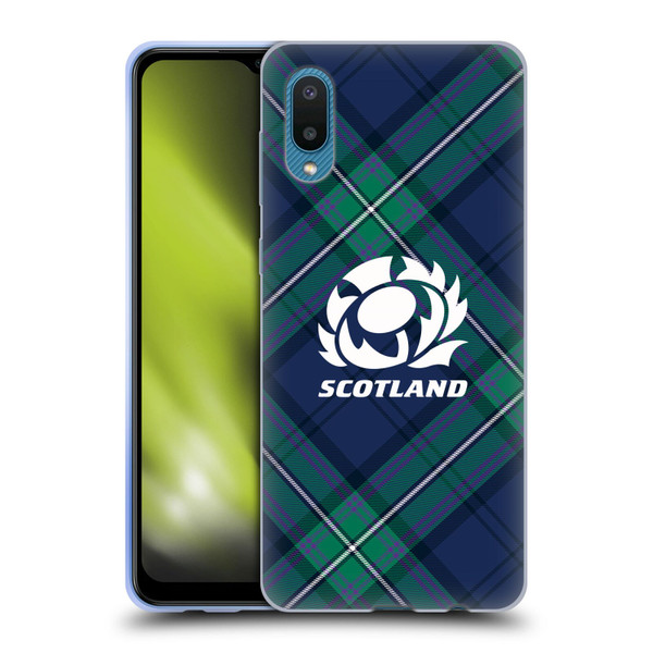 Scotland Rugby Graphics Tartan Oversized Soft Gel Case for Samsung Galaxy A02/M02 (2021)