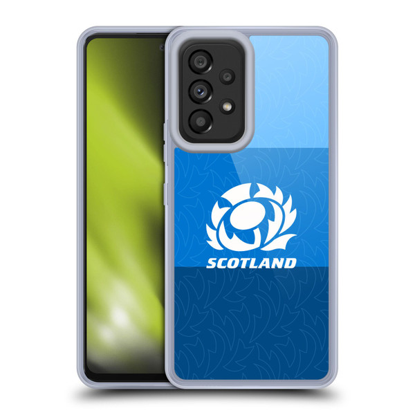 Scotland Rugby Graphics Stripes Pattern Soft Gel Case for Samsung Galaxy A53 5G (2022)