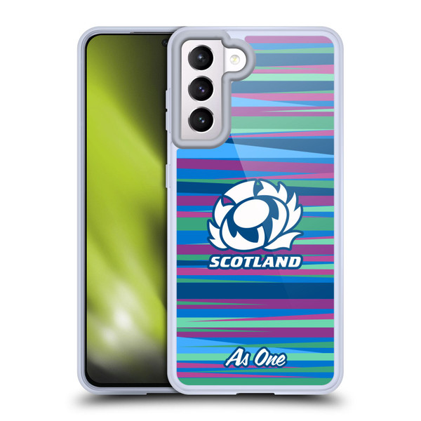 Scotland Rugby Graphics Training Pattern Soft Gel Case for Samsung Galaxy S21 5G