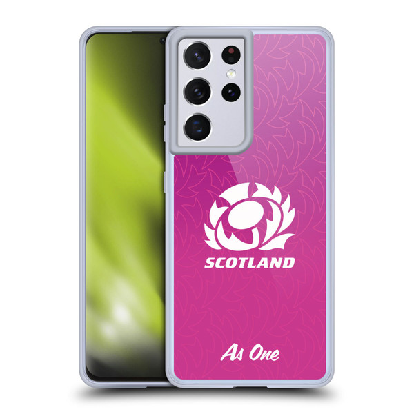 Scotland Rugby Graphics Gradient Pattern Soft Gel Case for Samsung Galaxy S21 Ultra 5G