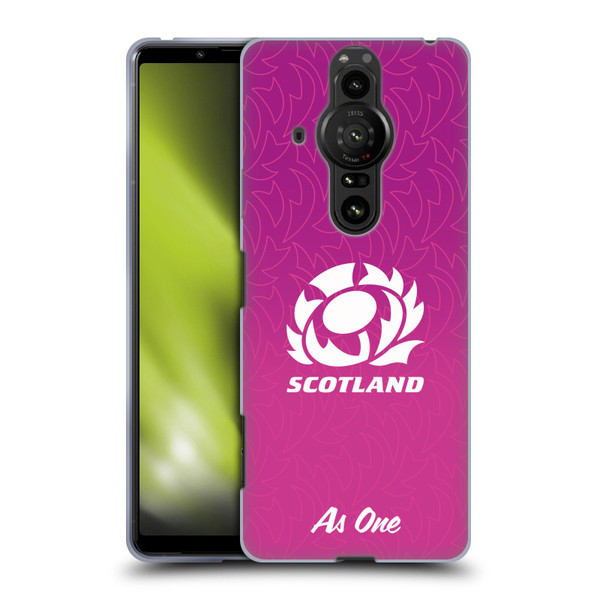 Scotland Rugby Graphics Gradient Pattern Soft Gel Case for Sony Xperia Pro-I