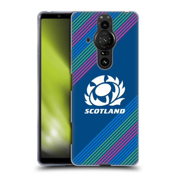 Scotland Rugby Graphics Stripes Soft Gel Case for Sony Xperia Pro-I