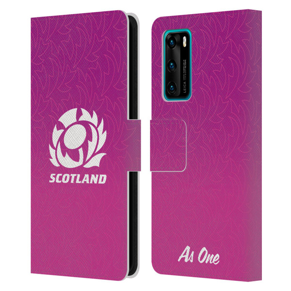Scotland Rugby Graphics Gradient Pattern Leather Book Wallet Case Cover For Huawei P40 5G