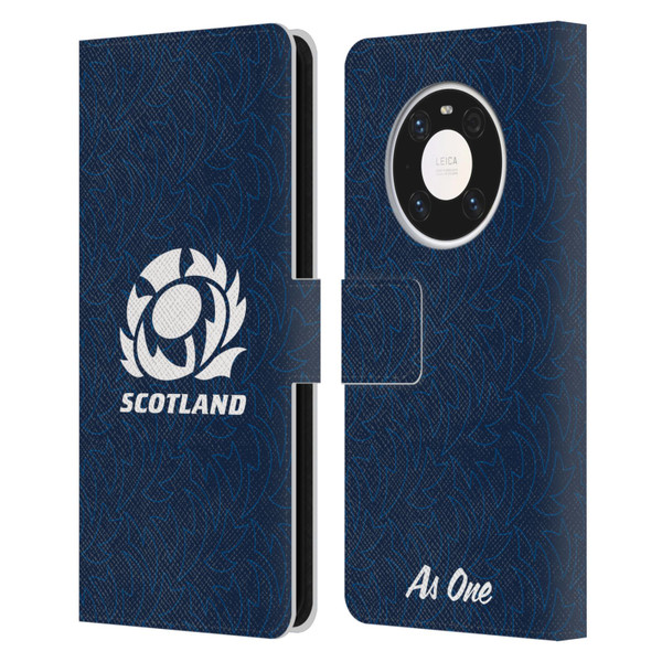 Scotland Rugby Graphics Pattern Leather Book Wallet Case Cover For Huawei Mate 40 Pro 5G