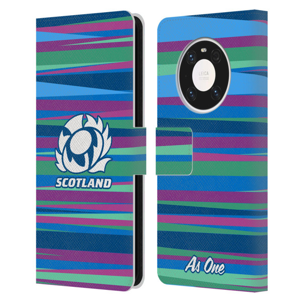 Scotland Rugby Graphics Training Pattern Leather Book Wallet Case Cover For Huawei Mate 40 Pro 5G