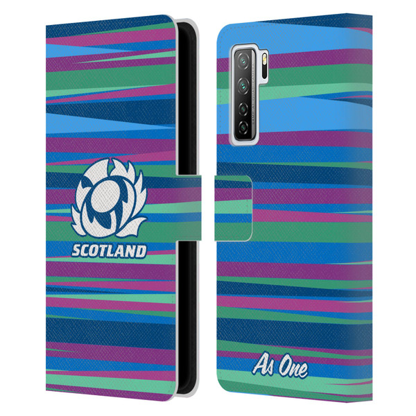 Scotland Rugby Graphics Training Pattern Leather Book Wallet Case Cover For Huawei Nova 7 SE/P40 Lite 5G