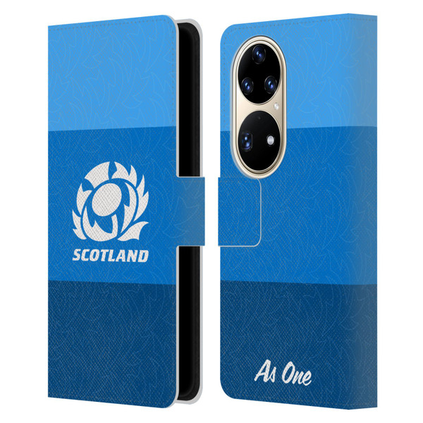 Scotland Rugby Graphics Stripes Pattern Leather Book Wallet Case Cover For Huawei P50 Pro