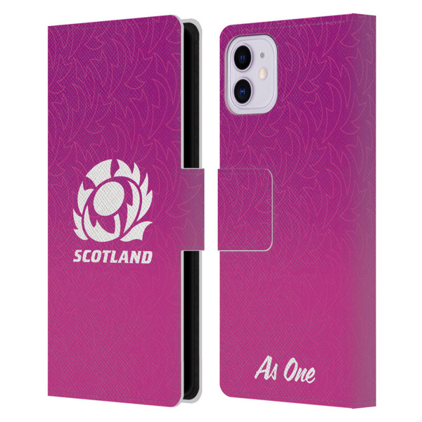 Scotland Rugby Graphics Gradient Pattern Leather Book Wallet Case Cover For Apple iPhone 11