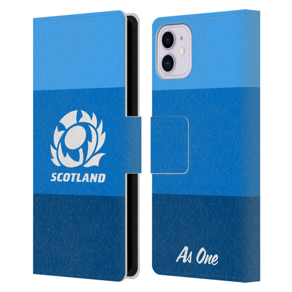 Scotland Rugby Graphics Stripes Pattern Leather Book Wallet Case Cover For Apple iPhone 11
