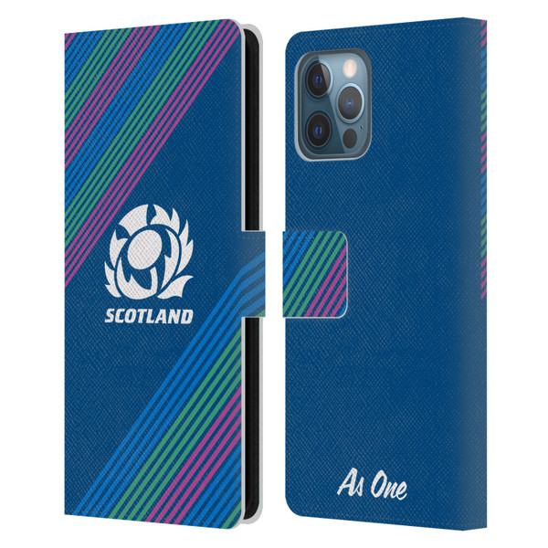 Scotland Rugby Graphics Stripes Leather Book Wallet Case Cover For Apple iPhone 12 Pro Max
